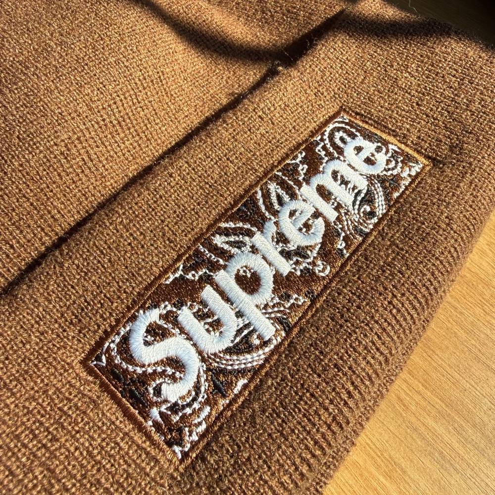 Supreme Brown Knit Beanie